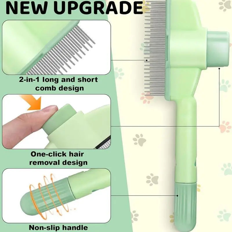 Self-Cleaning Pet Grooming Comb