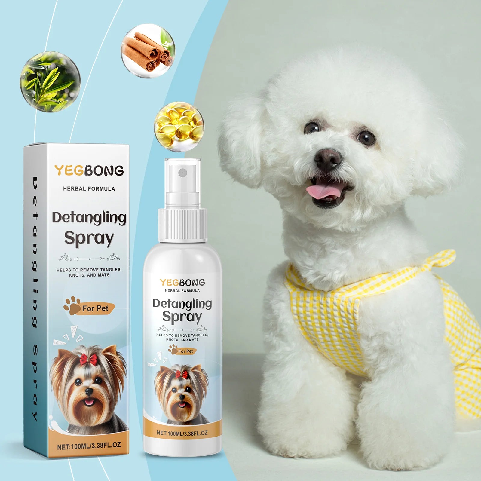 Pet Hair Detangling & Smoothing Spray (100ml)