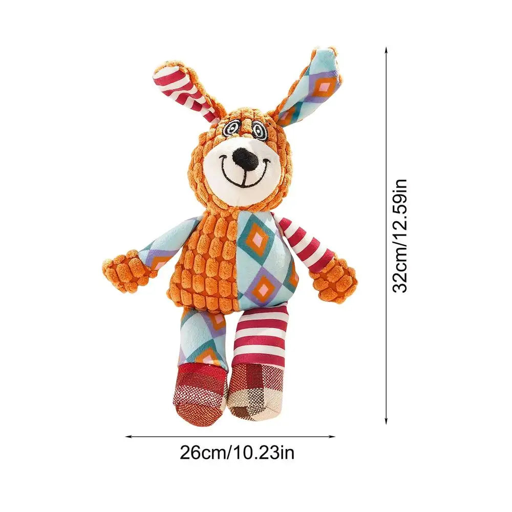 Plush Squeaky Dog Toy – Cute Cartoon Stuffed Animal for Dogs