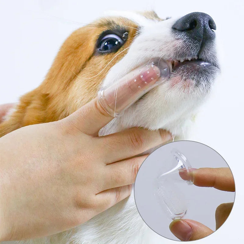 Soft Silicone Pet Finger Toothbrush