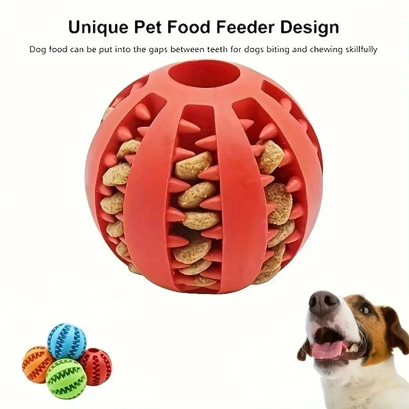 Dog Chew Toy Ball – Non-Toxic Treat Feeder & Teeth Cleaner