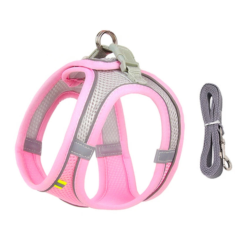 Reflective Harness & Leash Set for Small Dogs