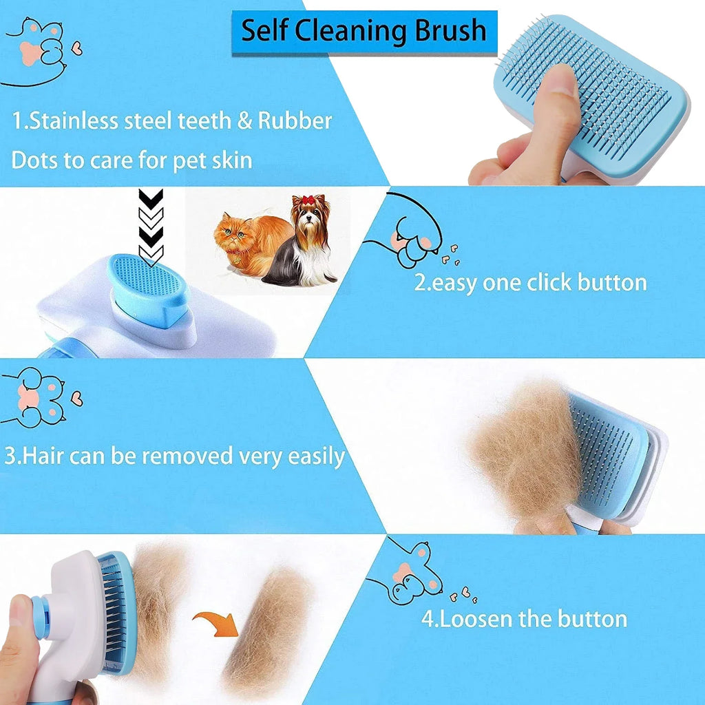 Dog Grooming & Hair Remover Brush
