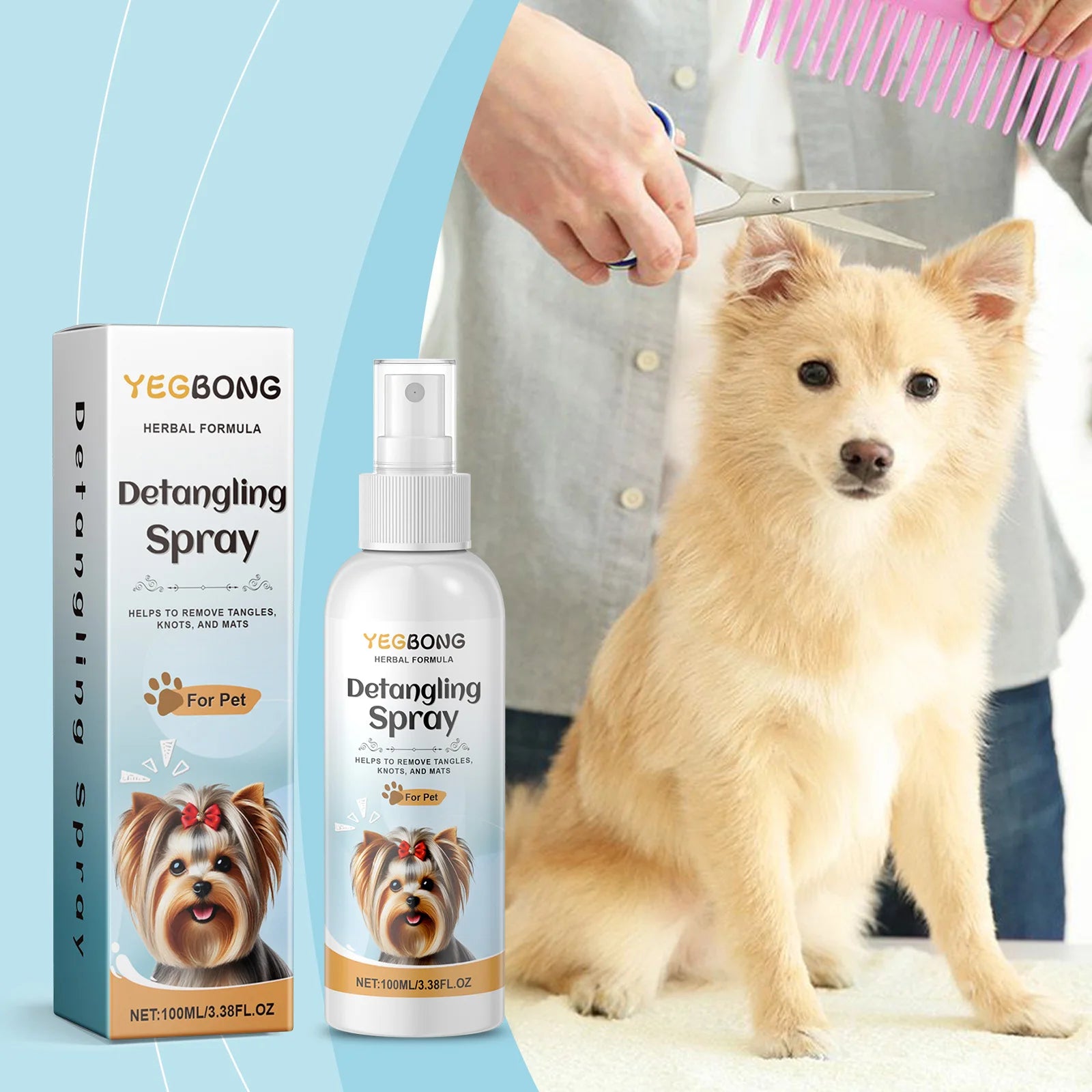 Pet Hair Detangling & Smoothing Spray (100ml)